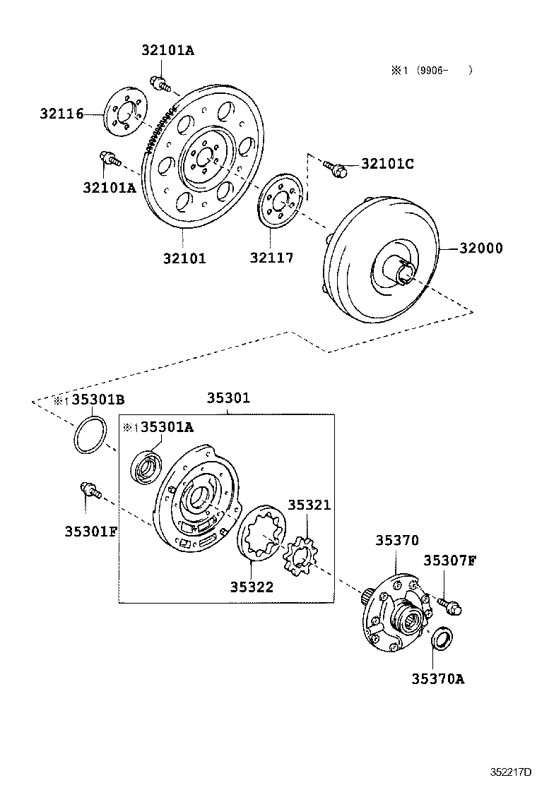  YARIS ECHO 3D 5D |  TORQUE CONVERTER FRONT OIL PUMP CHAIN ATM