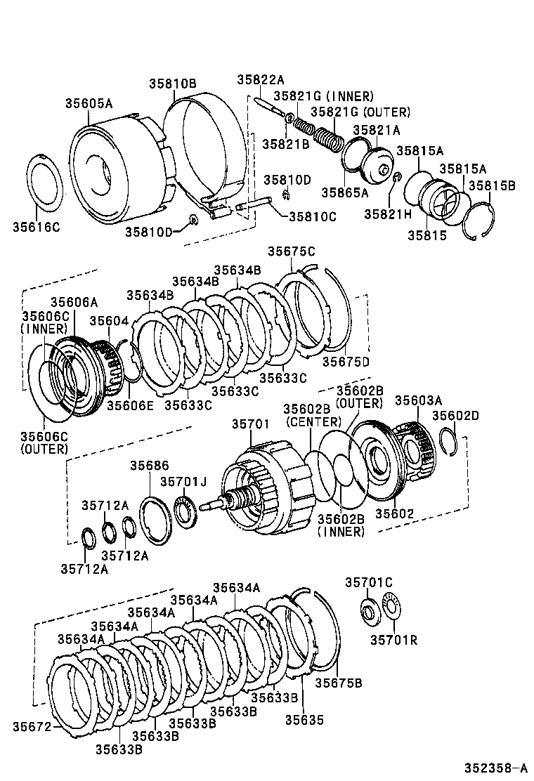 T U V | BRAKE BAND MULTIPLE DISC CLUTCH ATM