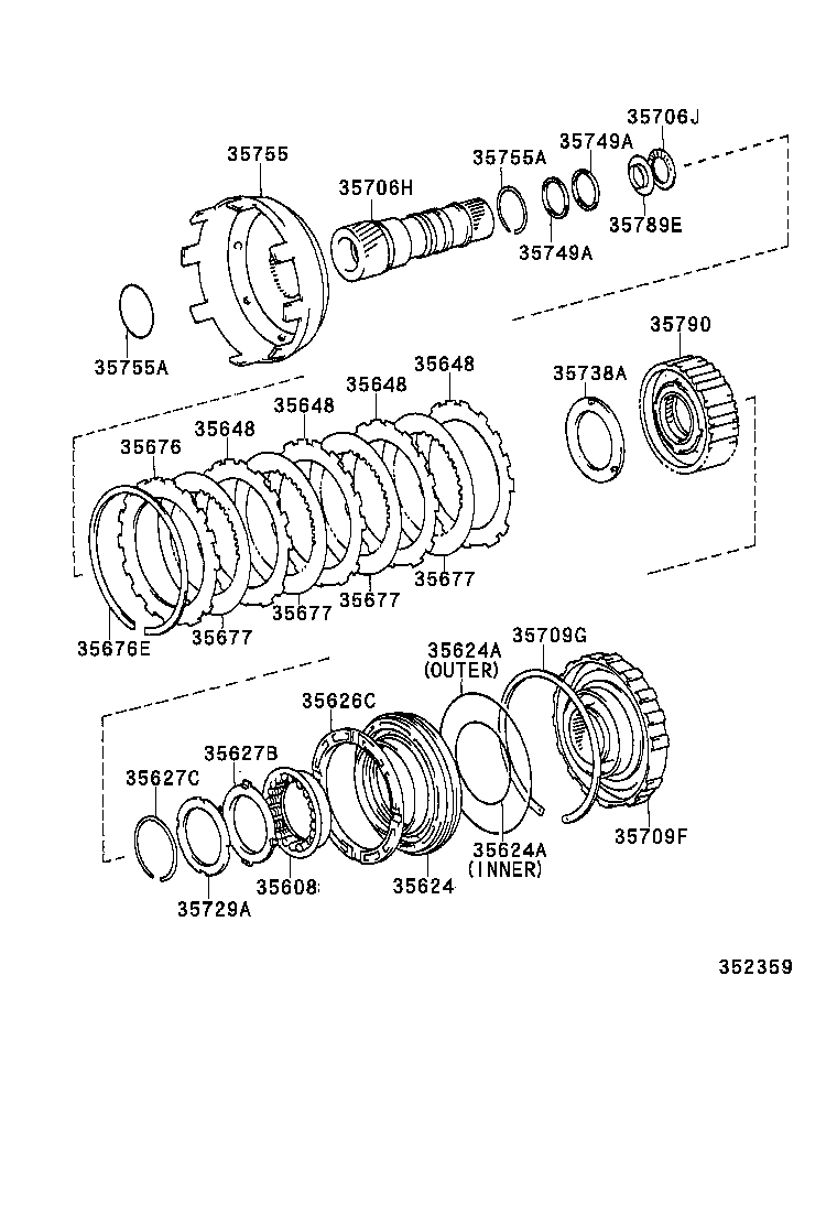  T U V |  CENTER SUPPORT PLANETARY SUN GEAR ATM
