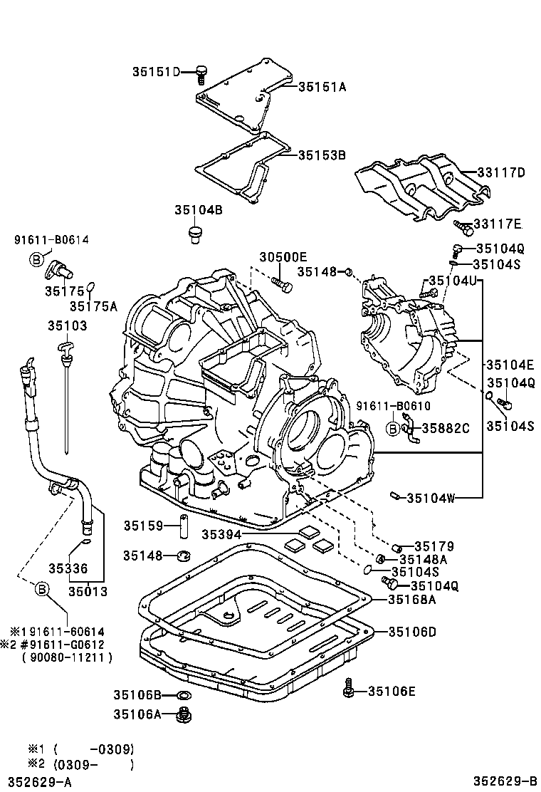  AVALON |  TRANSMISSION CASE OIL PAN ATM