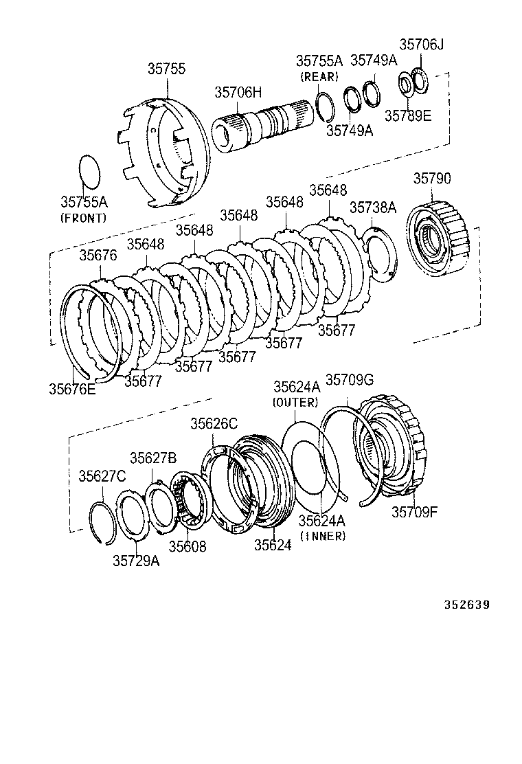  4RUNNER |  CENTER SUPPORT PLANETARY SUN GEAR ATM