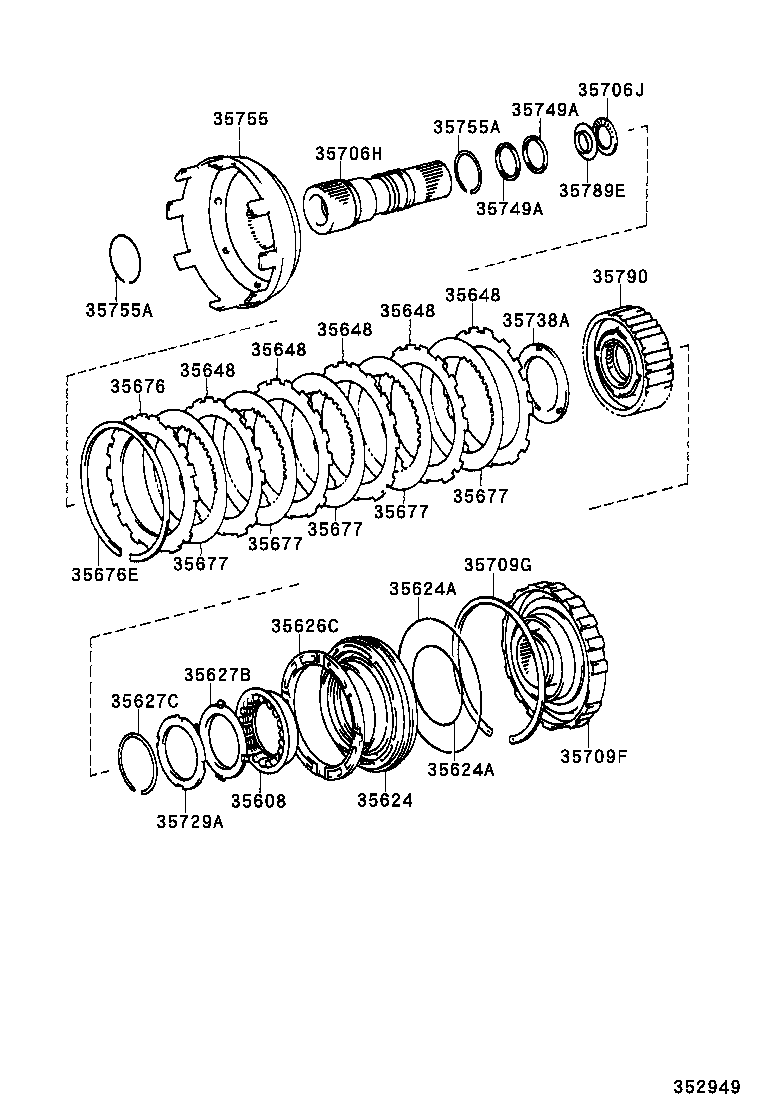  HILUX |  CENTER SUPPORT PLANETARY SUN GEAR ATM