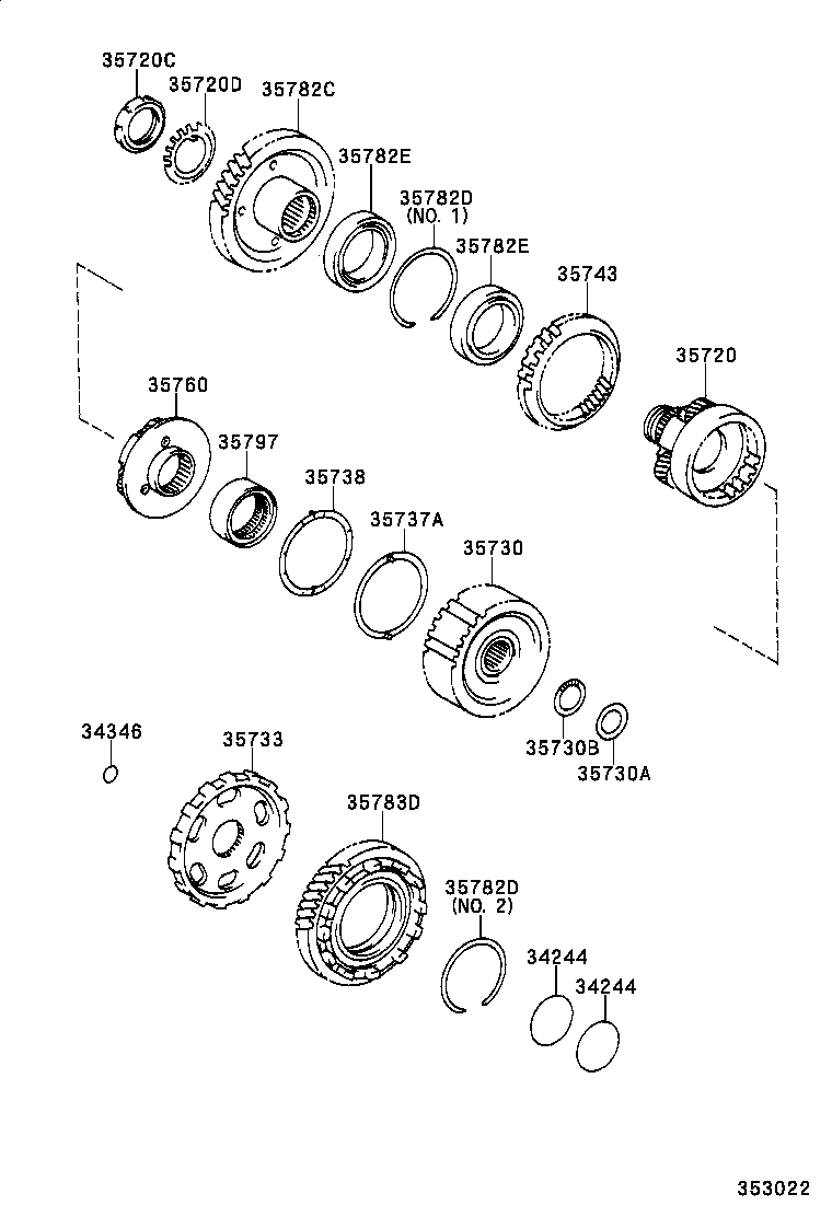  AVENSIS |  PLANETARY GEAR REVERSE PISTON COUNTER GEAR ATM