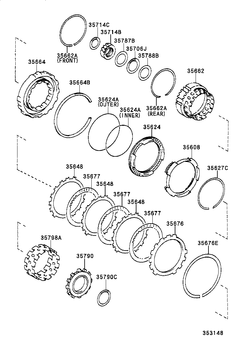  PICNIC AVENSIS VERSO |  CENTER SUPPORT PLANETARY SUN GEAR ATM