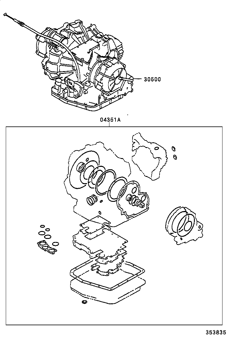  AVALON |  TRANSAXLE OR TRANSMISSION ASSY GASKET KIT ATM