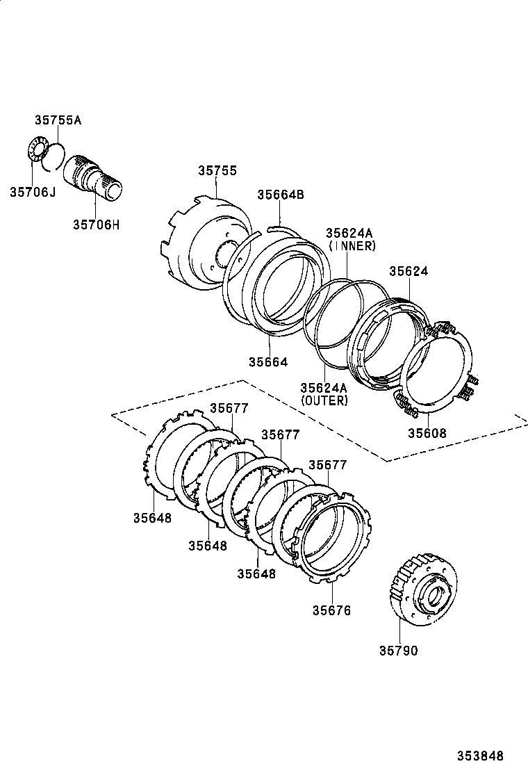  CAMRY AUSTRALIA |  CENTER SUPPORT PLANETARY SUN GEAR ATM