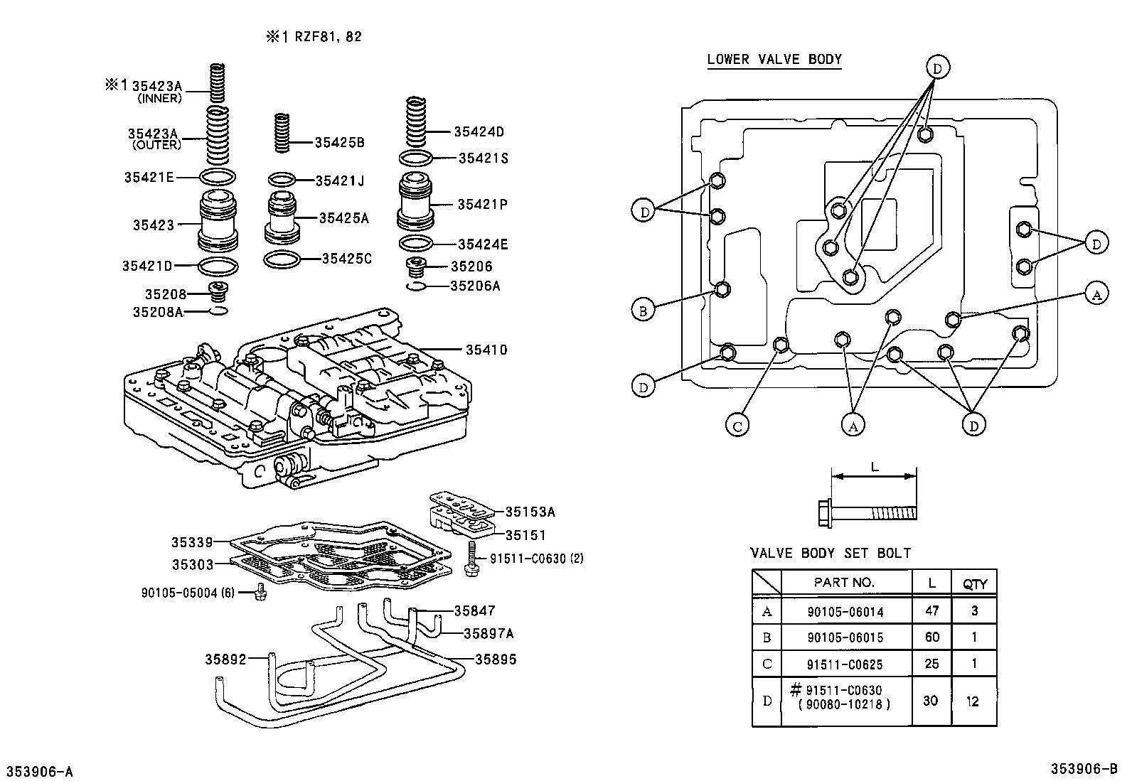  T U V |  VALVE BODY OIL STRAINER ATM