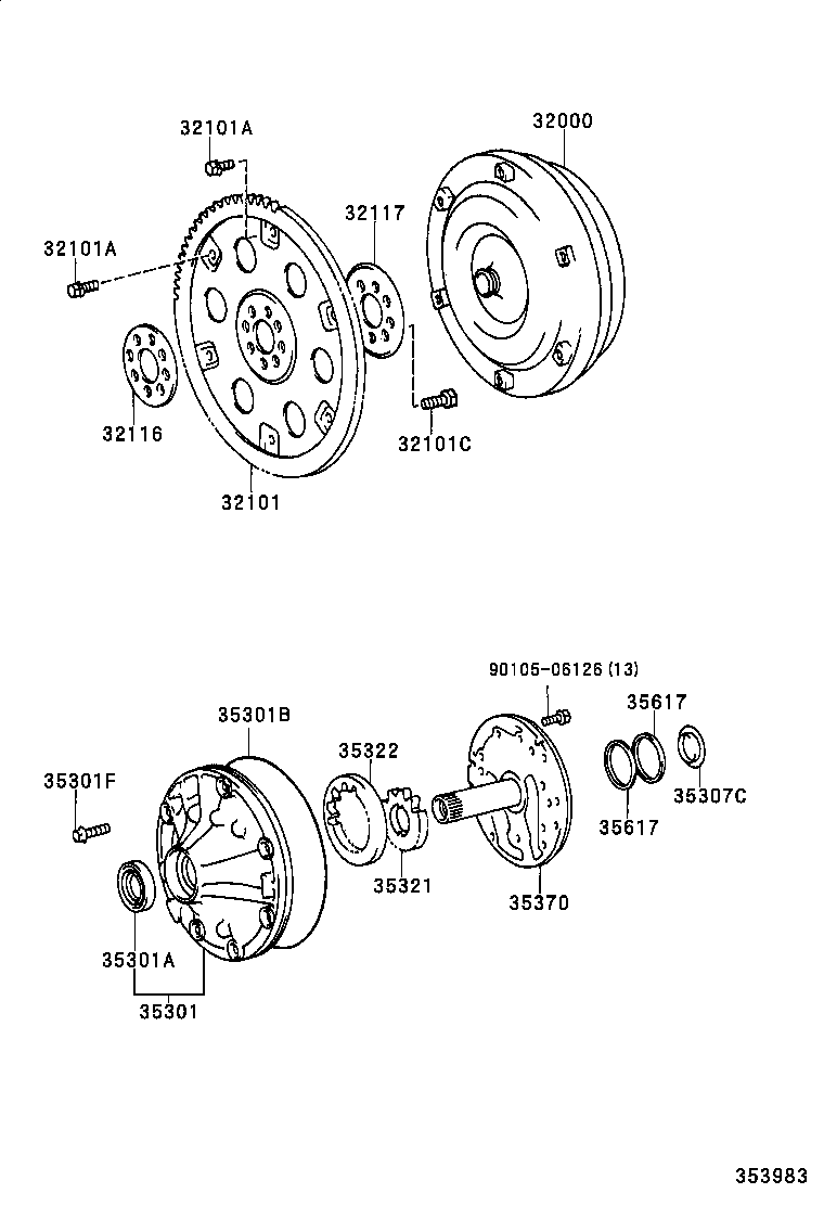  LAND CRUISER 90 |  TORQUE CONVERTER FRONT OIL PUMP CHAIN ATM