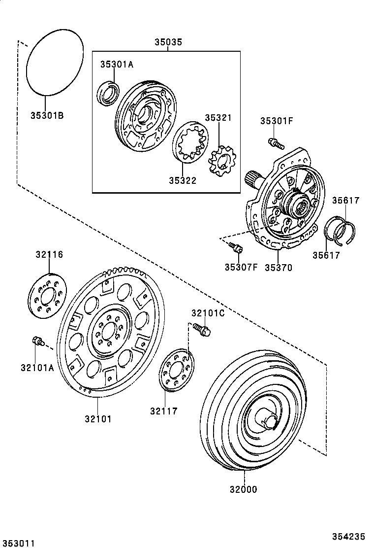  WISH |  TORQUE CONVERTER FRONT OIL PUMP CHAIN ATM