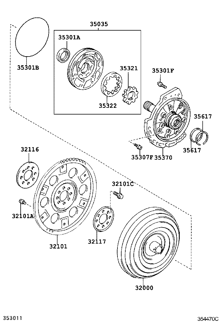  ALPHARD |  TORQUE CONVERTER FRONT OIL PUMP CHAIN ATM