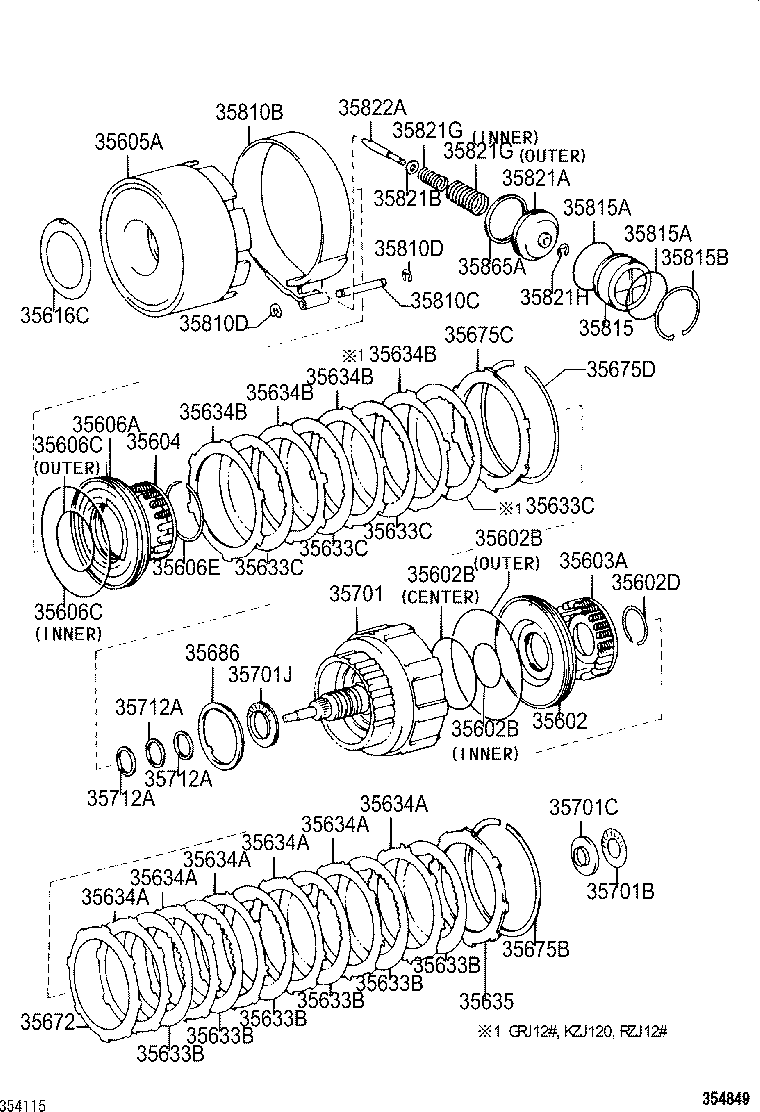  LAND CRUISER PRADO |  BRAKE BAND MULTIPLE DISC CLUTCH ATM