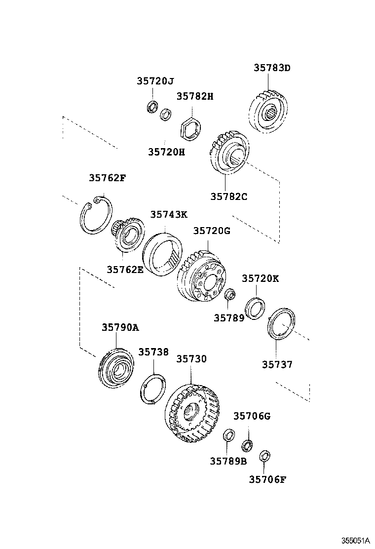  YARIS |  PLANETARY GEAR REVERSE PISTON COUNTER GEAR ATM