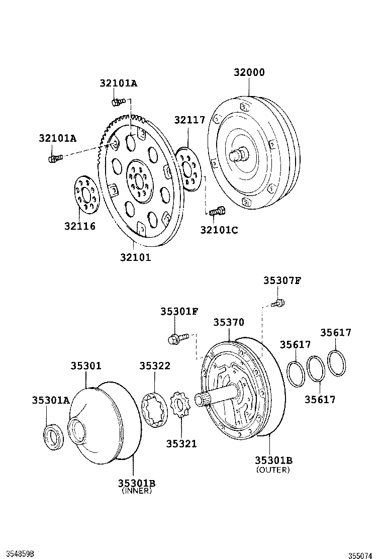  HILUX |  TORQUE CONVERTER FRONT OIL PUMP CHAIN ATM