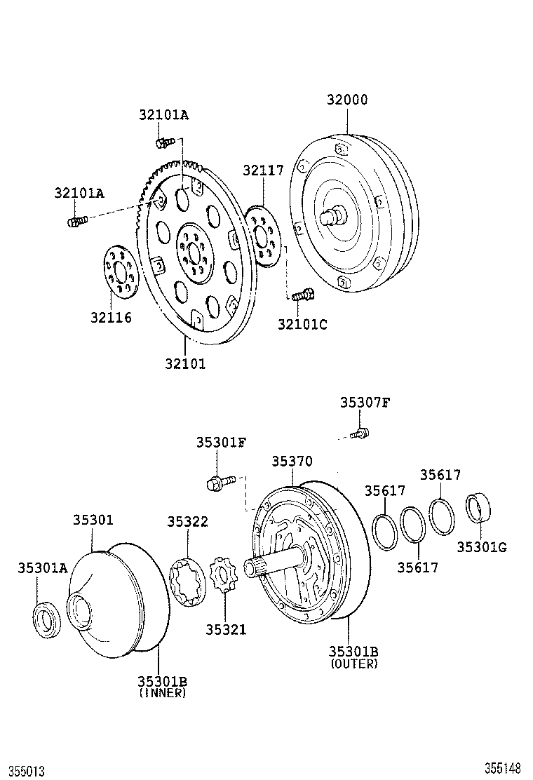  GS30 35 43 460 |  TORQUE CONVERTER FRONT OIL PUMP CHAIN ATM