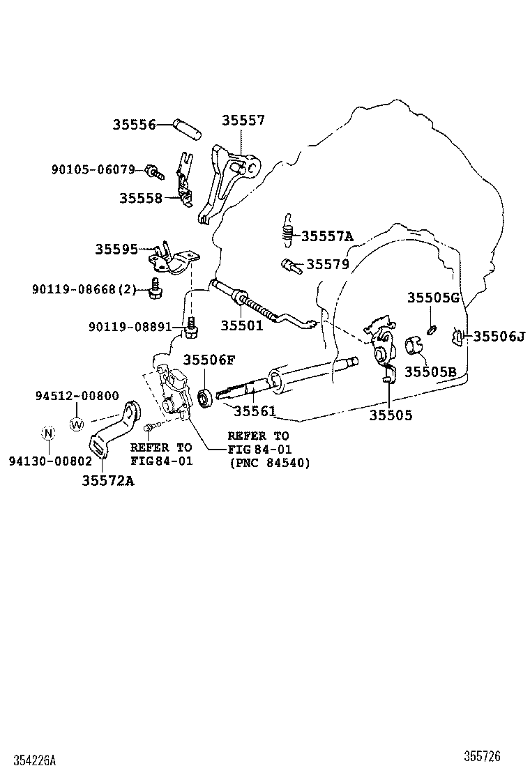  AVENSIS |  THROTTLE LINK VALVE LEVER ATM