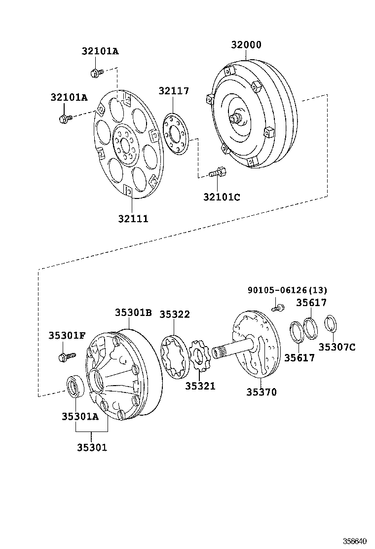  HILUX |  TORQUE CONVERTER FRONT OIL PUMP CHAIN ATM