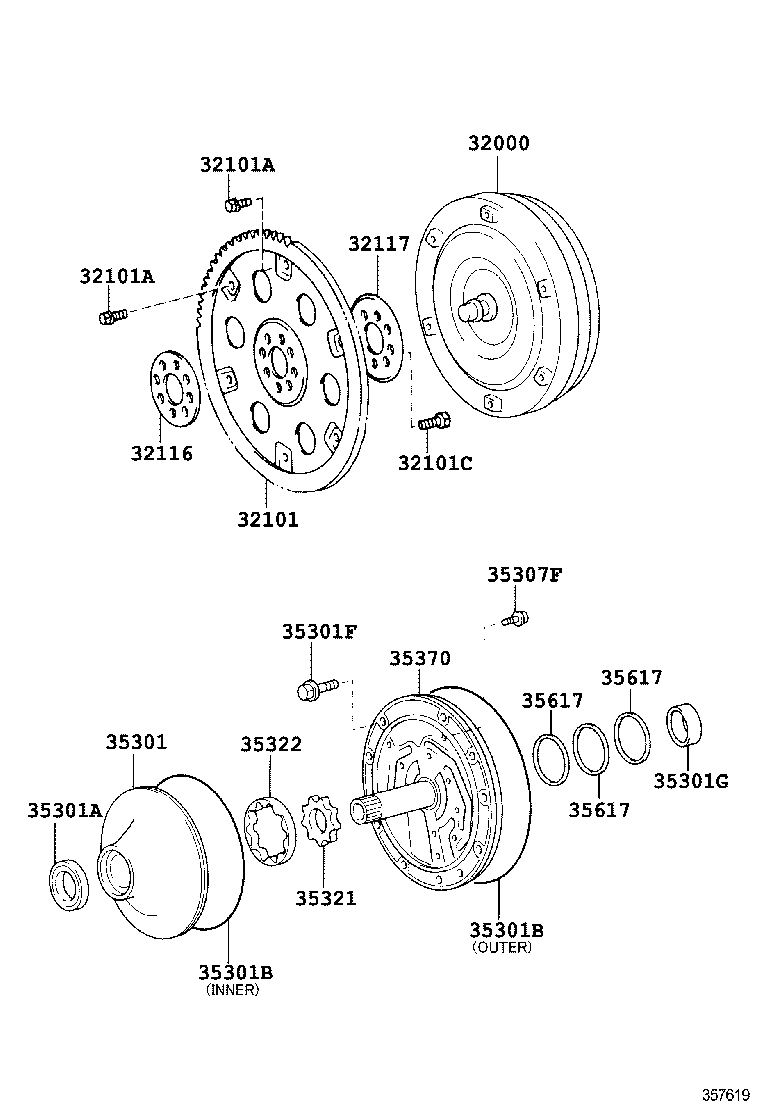  REIZ |  TORQUE CONVERTER FRONT OIL PUMP CHAIN ATM