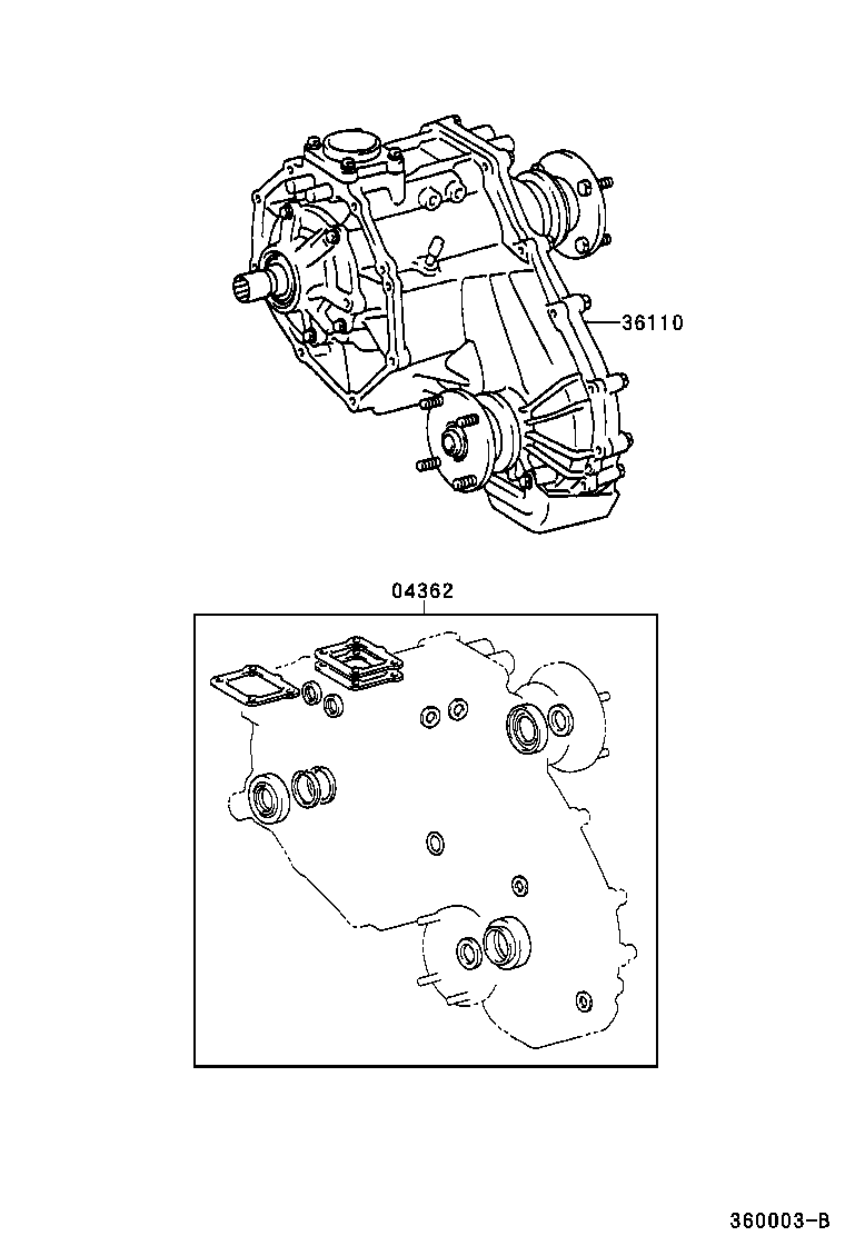  LAND CRUISER 90 |  TRANSFER ASSEMBLY GASKET KIT