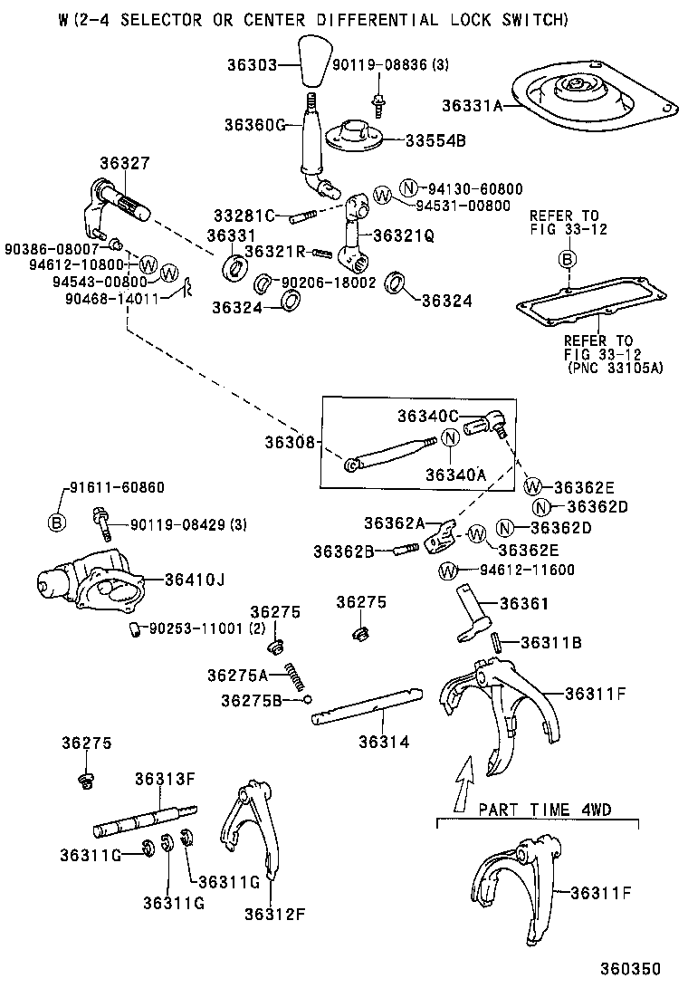  LAND CRUISER 100 105 |  TRANSFER LEVER SHIFT ROD