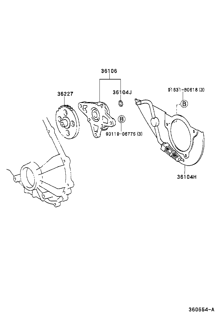  T U V |  TRANSFER OIL PUMP