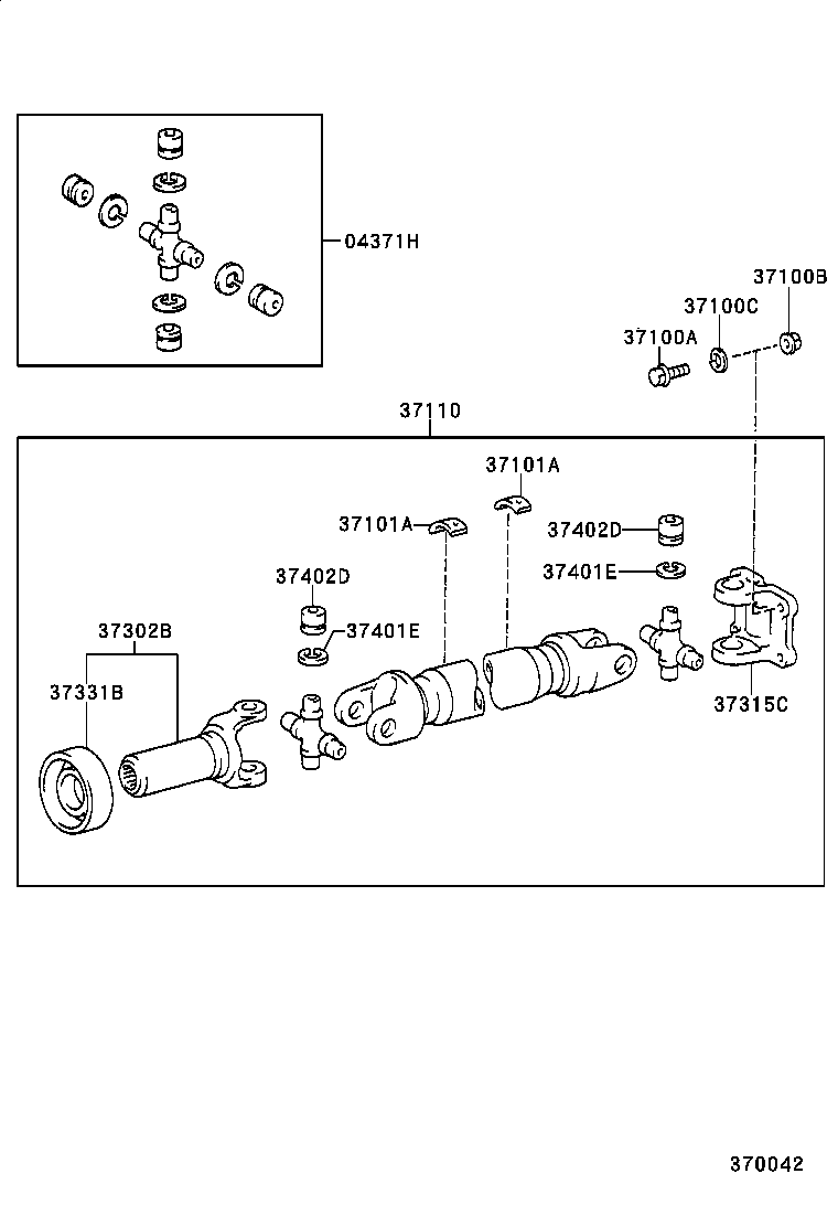  HILUX |  PROPELLER SHAFT UNIVERSAL JOINT