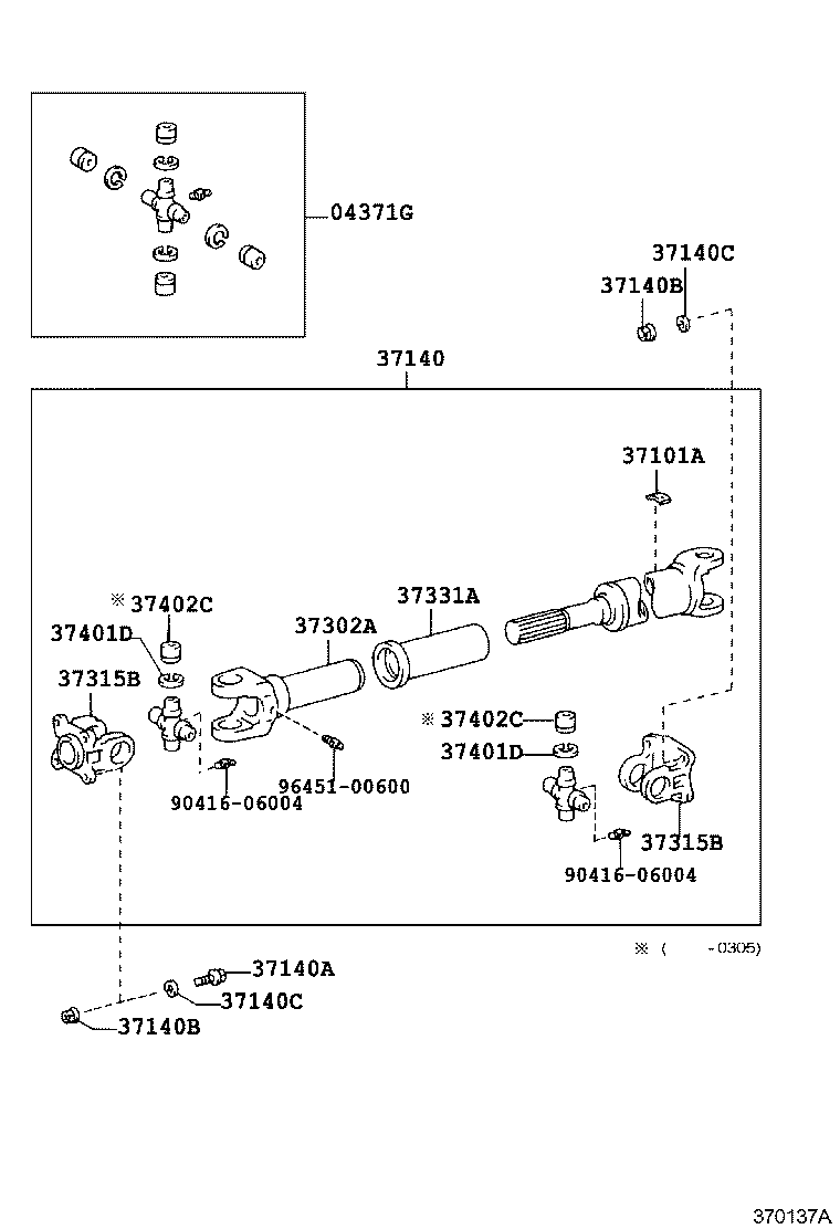  T U V |  PROPELLER SHAFT UNIVERSAL JOINT