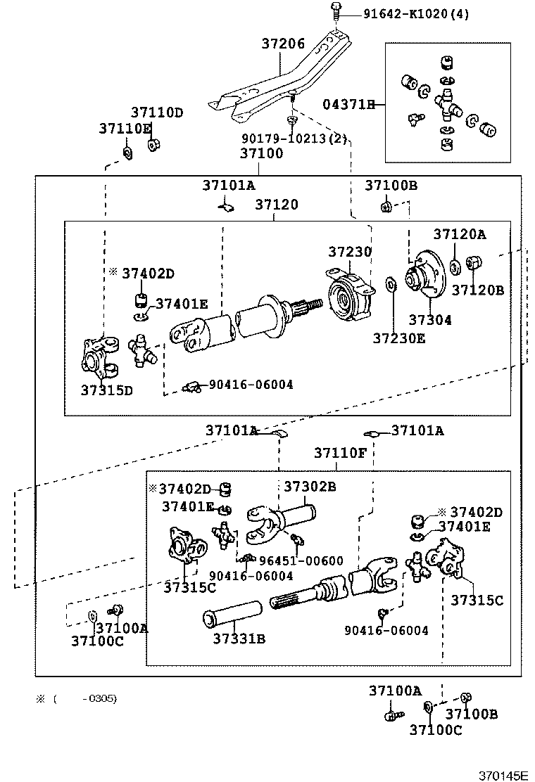  T U V |  PROPELLER SHAFT UNIVERSAL JOINT