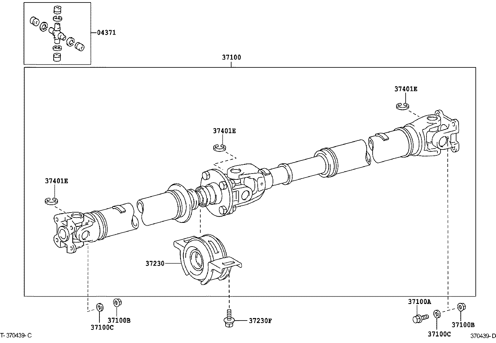  HILUX |  PROPELLER SHAFT UNIVERSAL JOINT