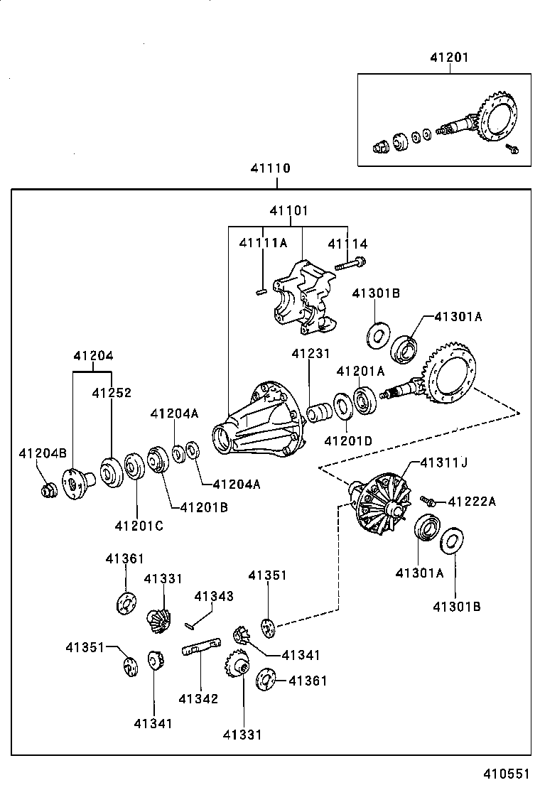  HILUX |  REAR AXLE HOUSING DIFFERENTIAL