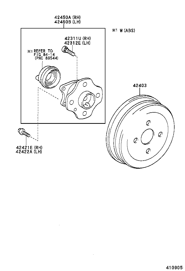  YARIS ECHO 3D 5D |  REAR AXLE SHAFT HUB