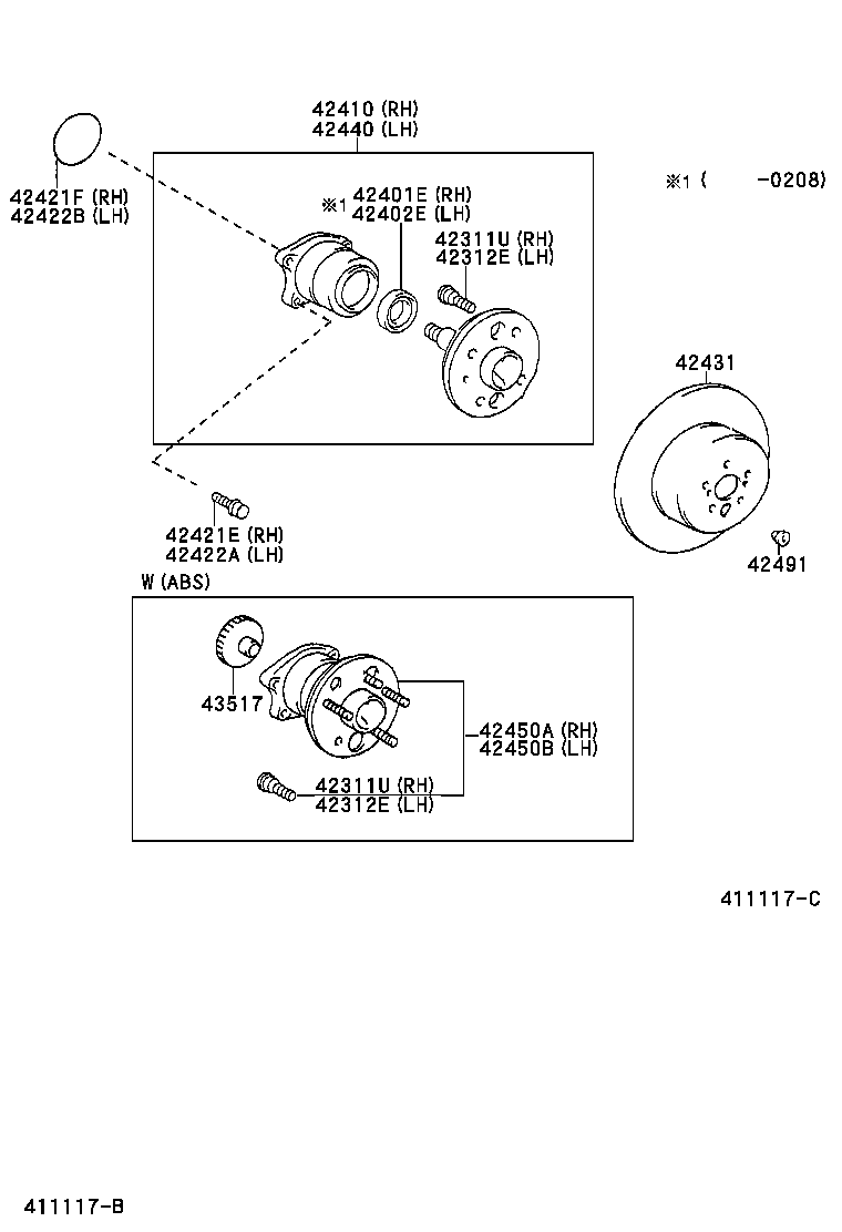  AVALON |  REAR AXLE SHAFT HUB