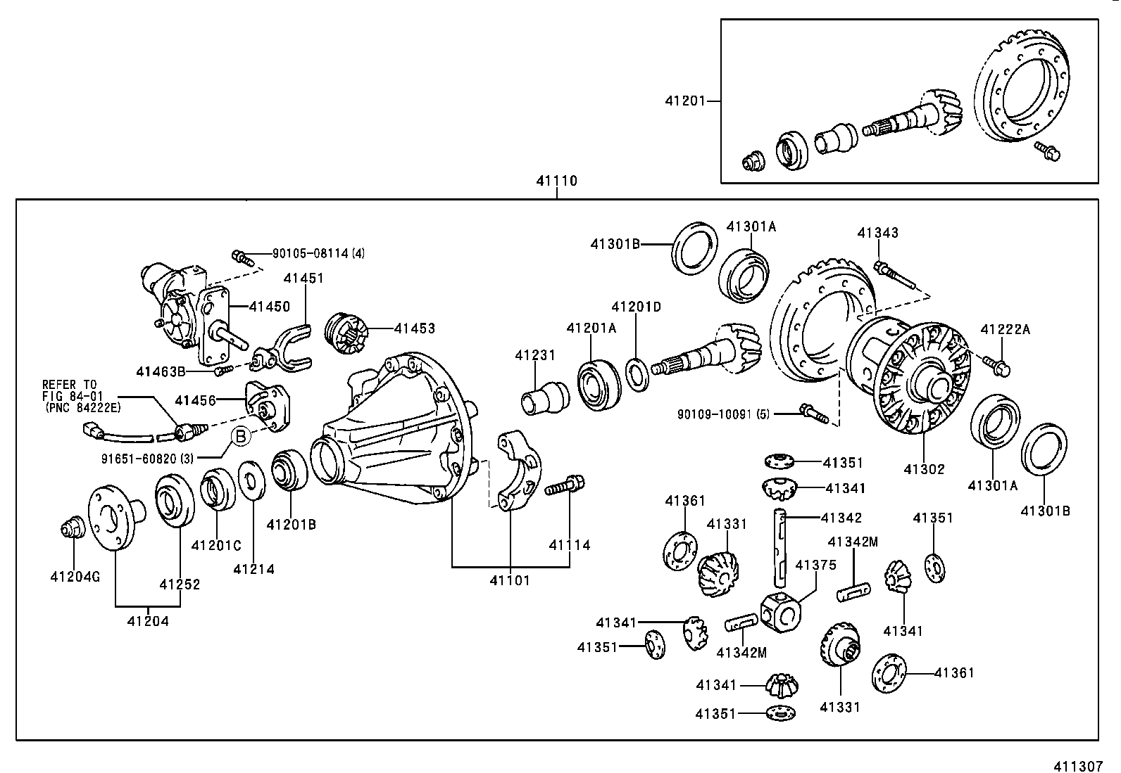  LX470 |  REAR AXLE HOUSING DIFFERENTIAL