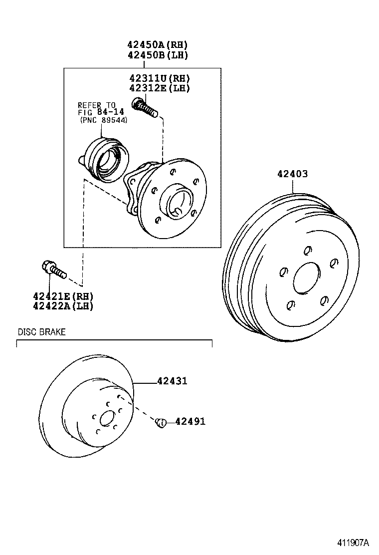  WISH |  REAR AXLE SHAFT HUB