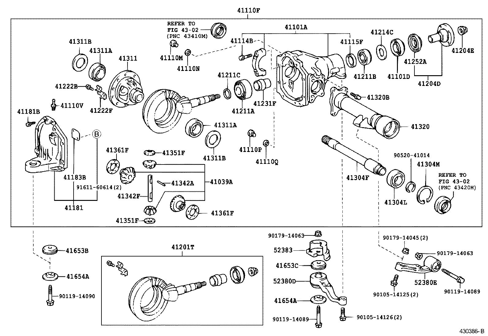  LAND CRUISER 100 105 |  FRONT AXLE HOUSING DIFFERENTIAL
