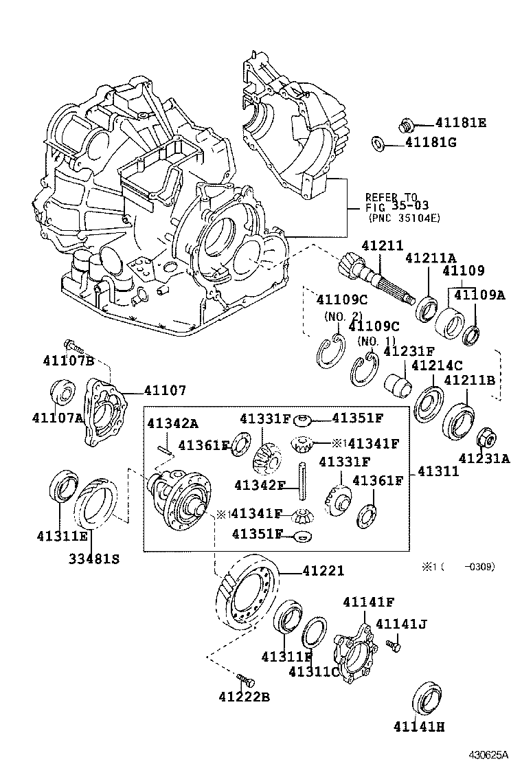  AVALON |  FRONT AXLE HOUSING DIFFERENTIAL