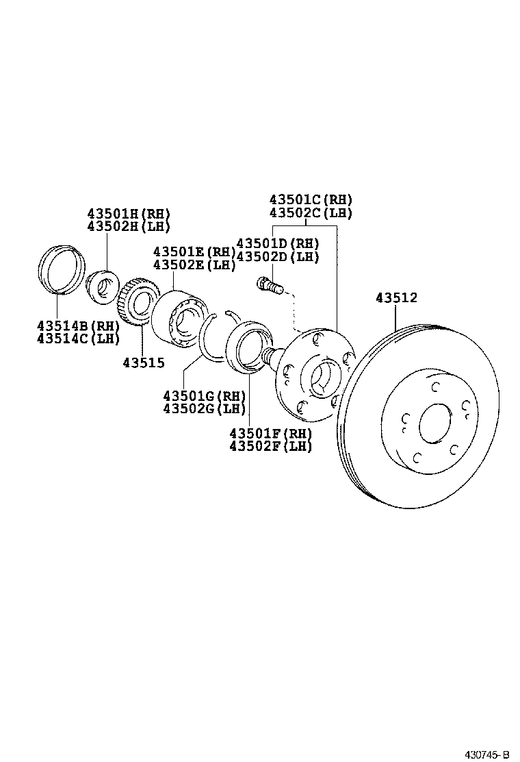  SC430 |  FRONT AXLE HUB