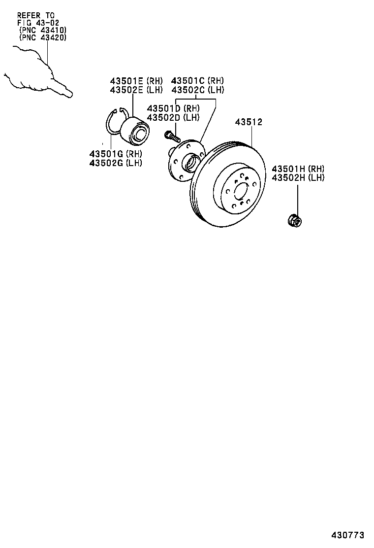  PICNIC AVENSIS VERSO |  FRONT AXLE HUB