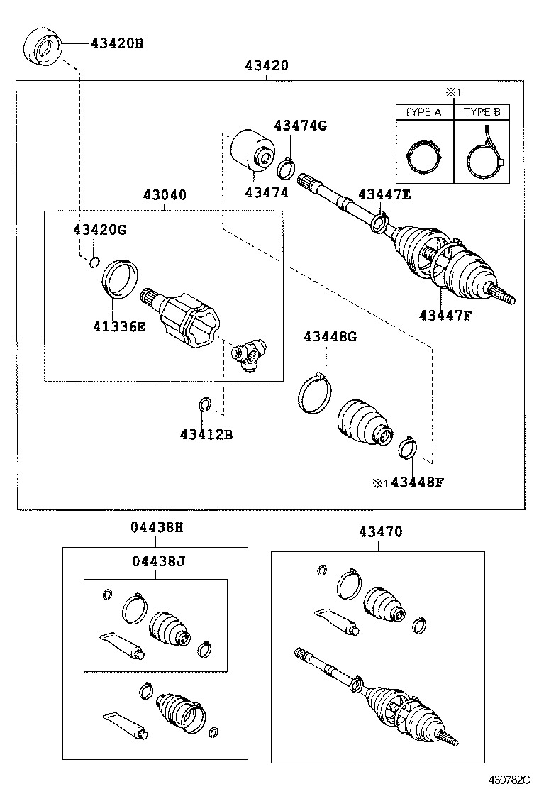  PICNIC AVENSIS VERSO |  FRONT DRIVE SHAFT