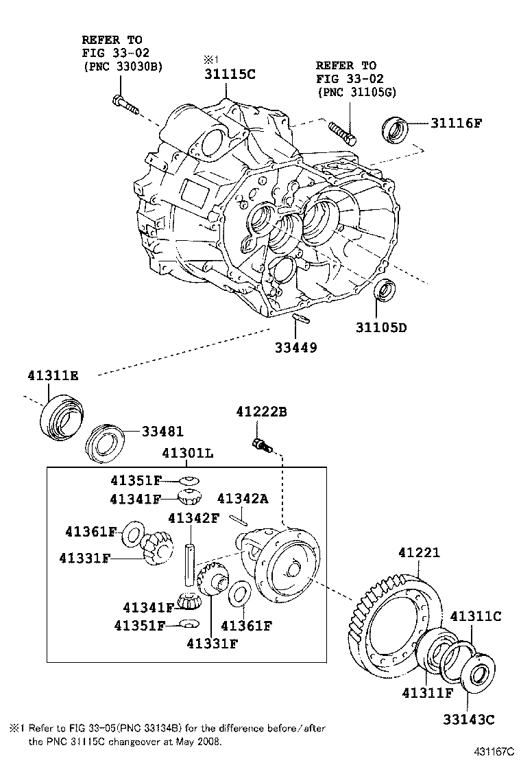  AVENSIS |  FRONT AXLE HOUSING DIFFERENTIAL