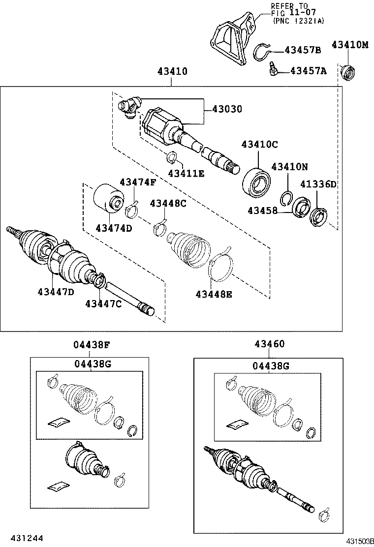  RX400H |  FRONT DRIVE SHAFT