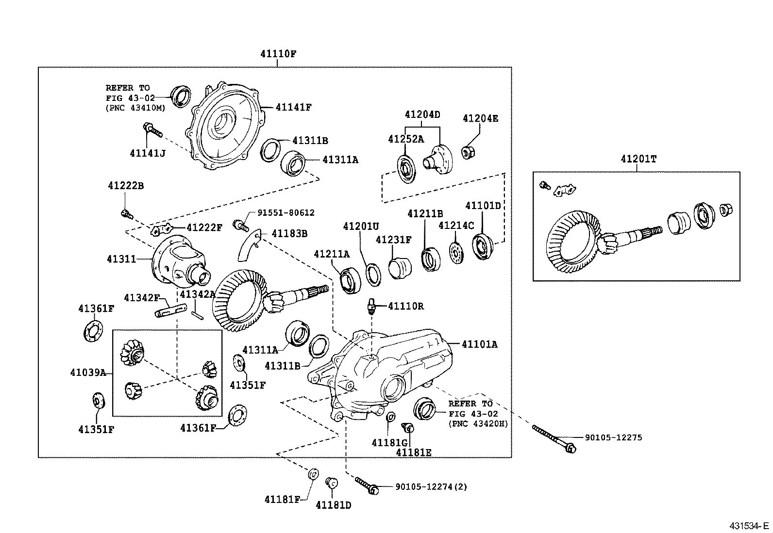  GS30 35 43 460 |  FRONT AXLE HOUSING DIFFERENTIAL