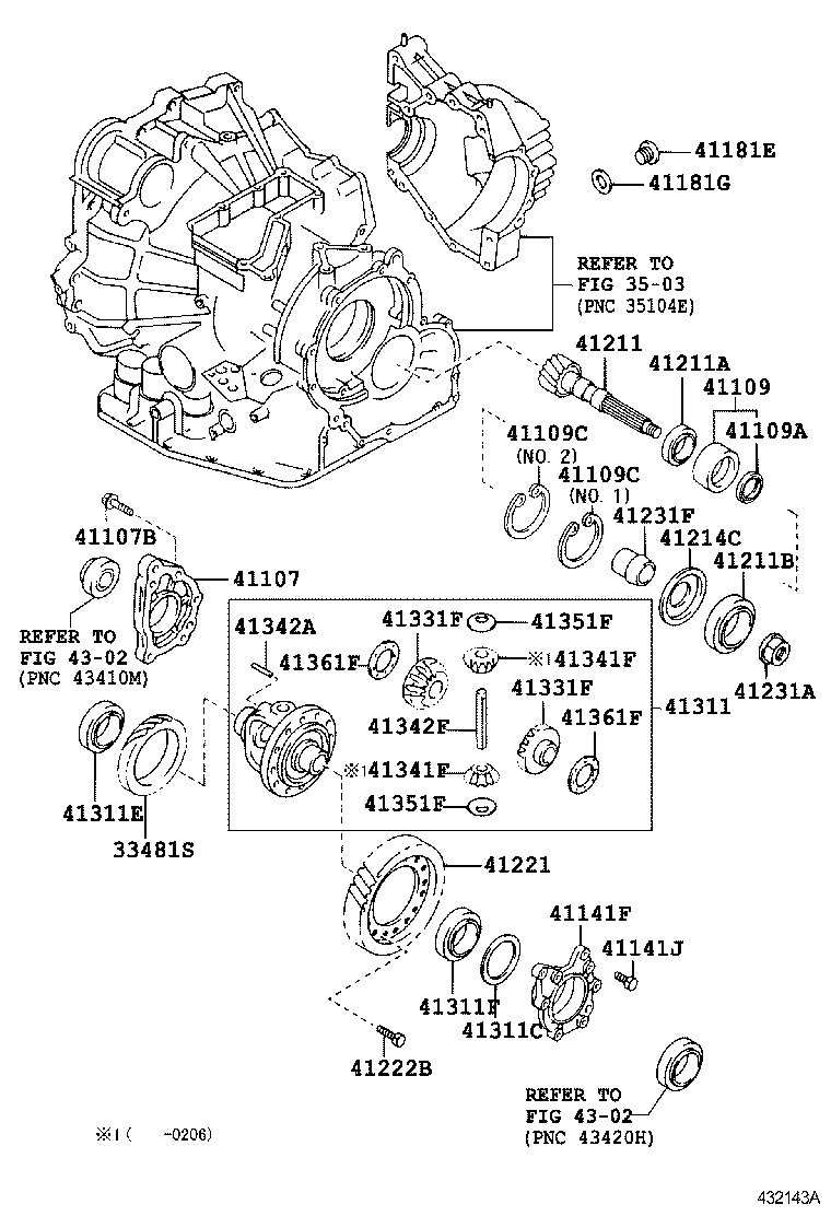  AVALON |  FRONT AXLE HOUSING DIFFERENTIAL