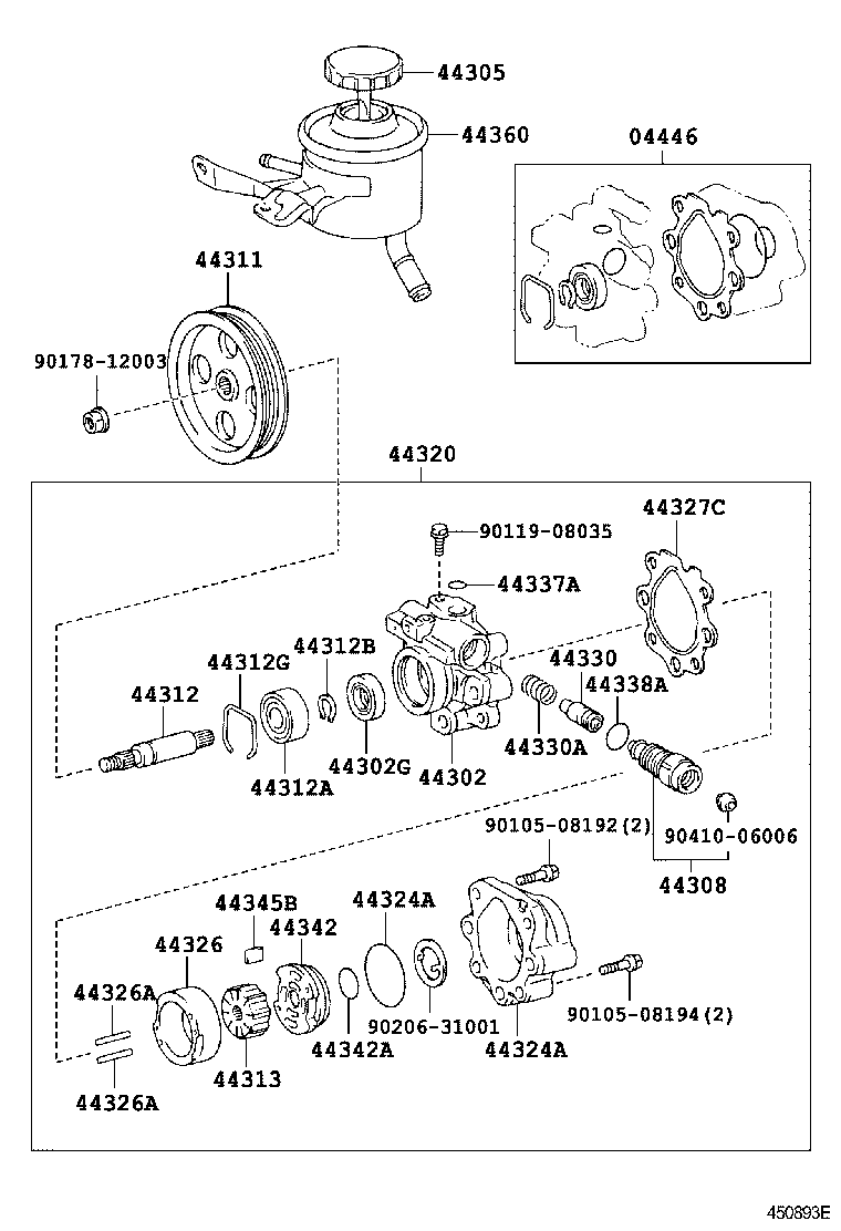 HILUX | VANE PUMP RESERVOIR POWER STEERING