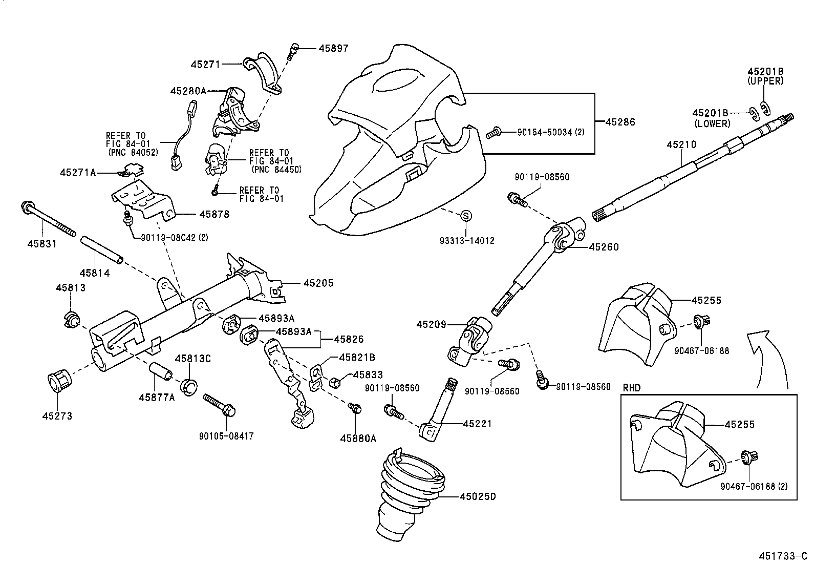  YARIS ECHO 4D |  STEERING COLUMN SHAFT