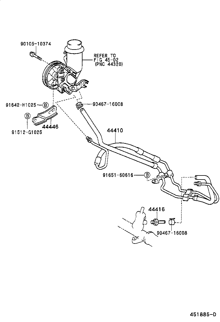  YARIS ECHO 4D |  POWER STEERING TUBE