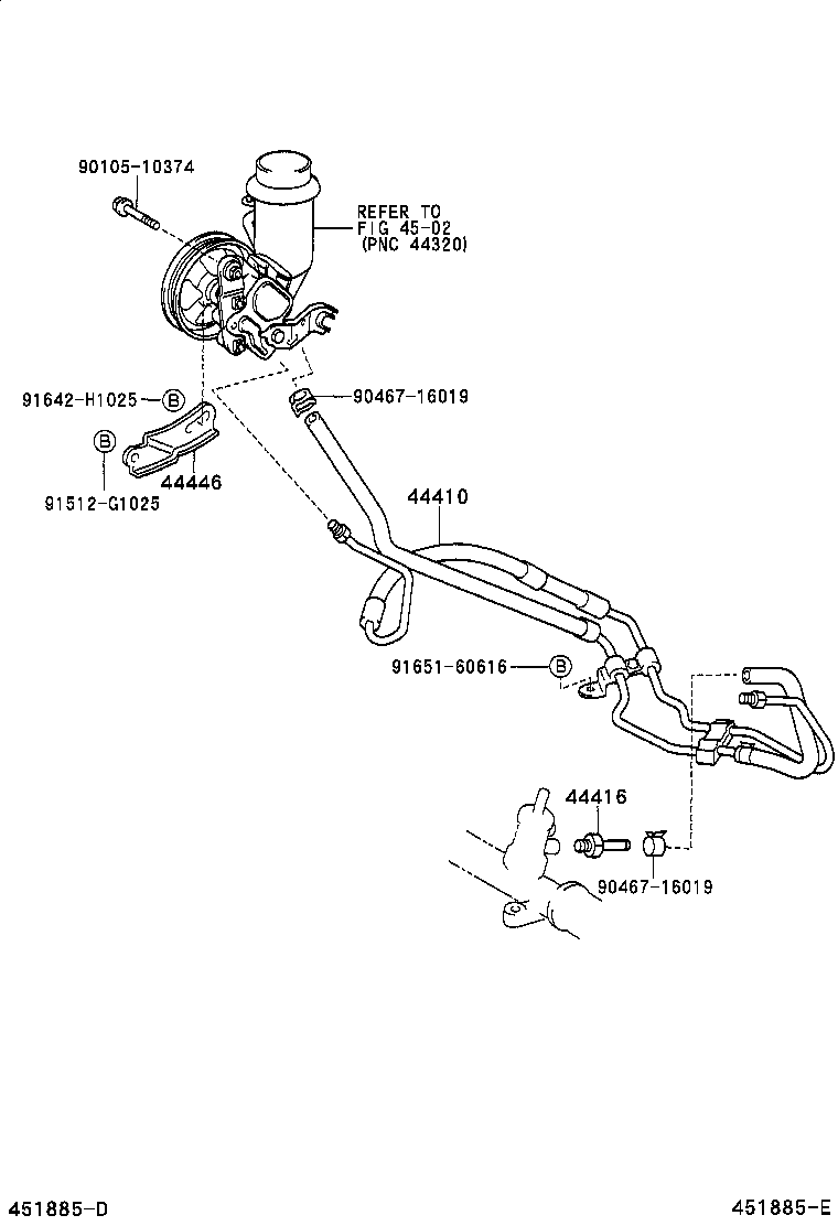  YARIS ECHO 3D 5D |  POWER STEERING TUBE