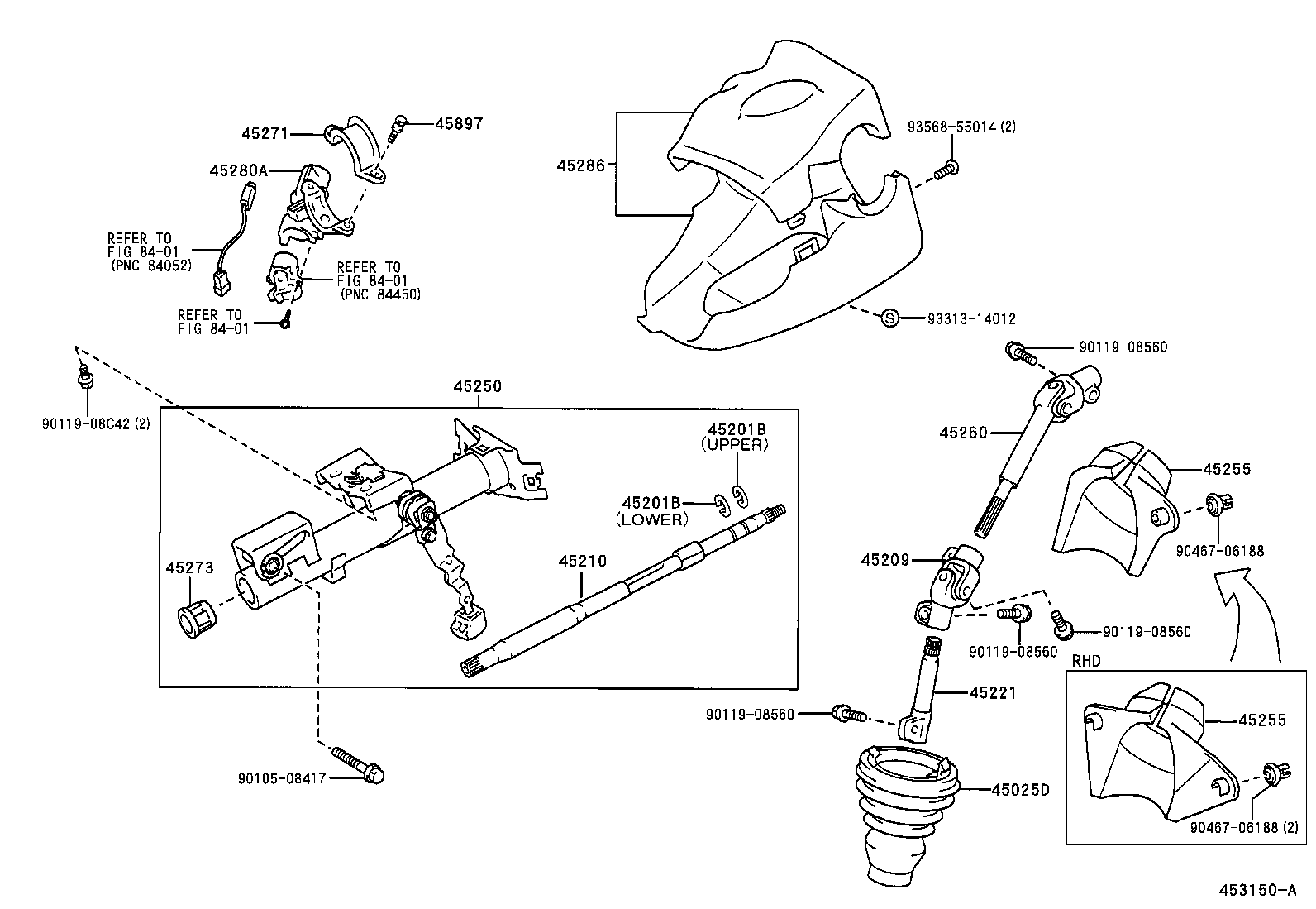 YARIS ECHO 4D |  STEERING COLUMN SHAFT
