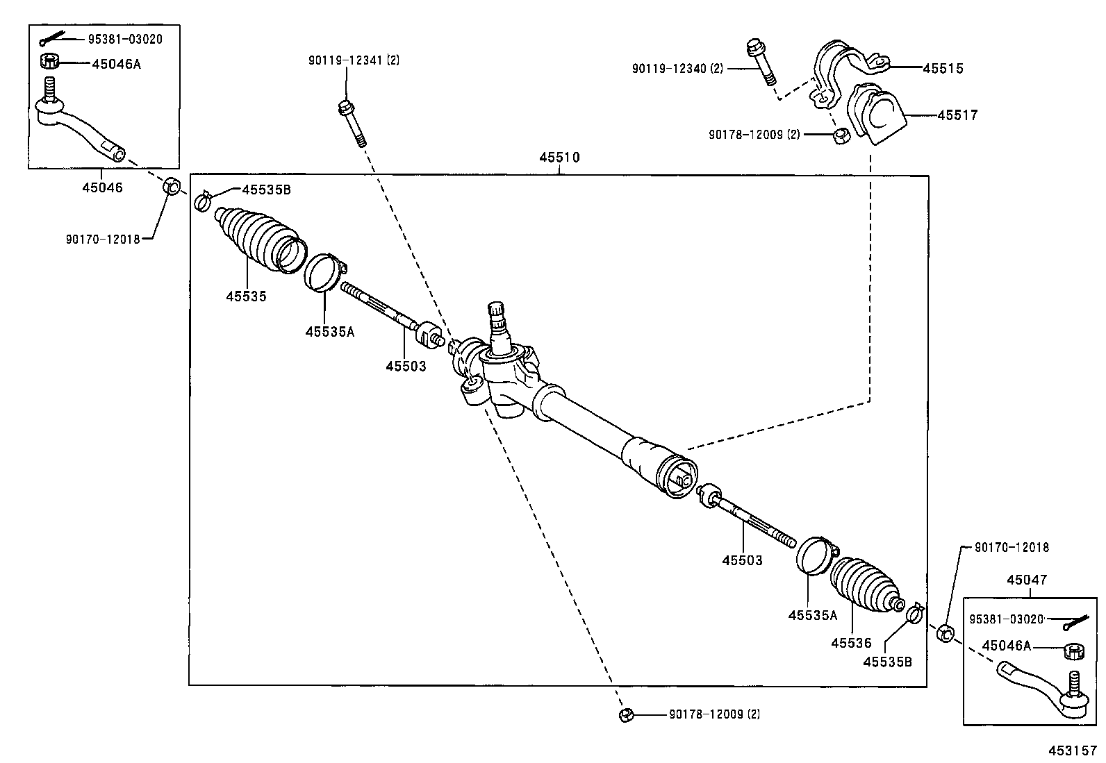 YARIS ECHO 4D |  FRONT STEERING GEAR LINK