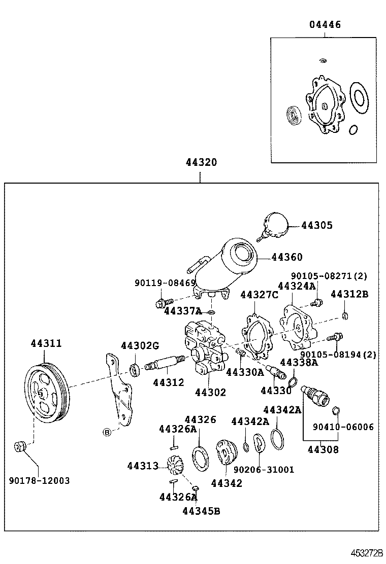  HILUX |  VANE PUMP RESERVOIR POWER STEERING
