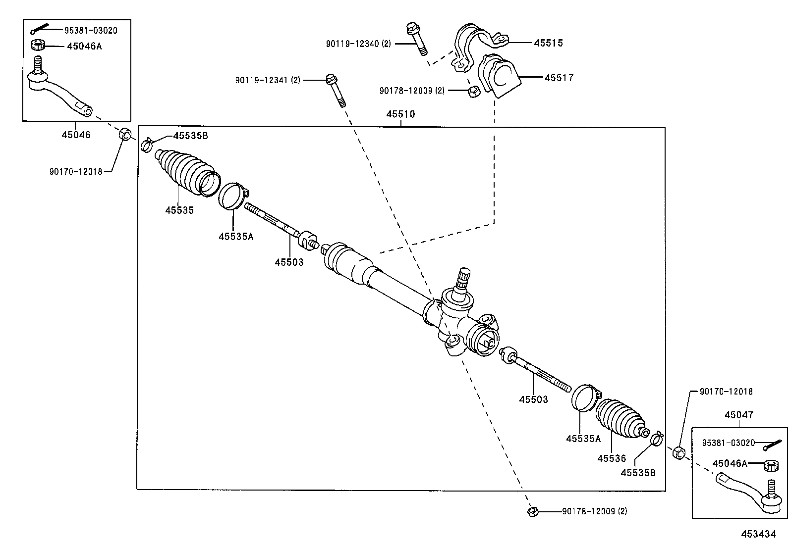  YARIS ECHO 4D |  FRONT STEERING GEAR LINK